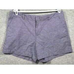 Tommy Hilfiger Womes Shorts 16 Blue Linen Blend Shorts